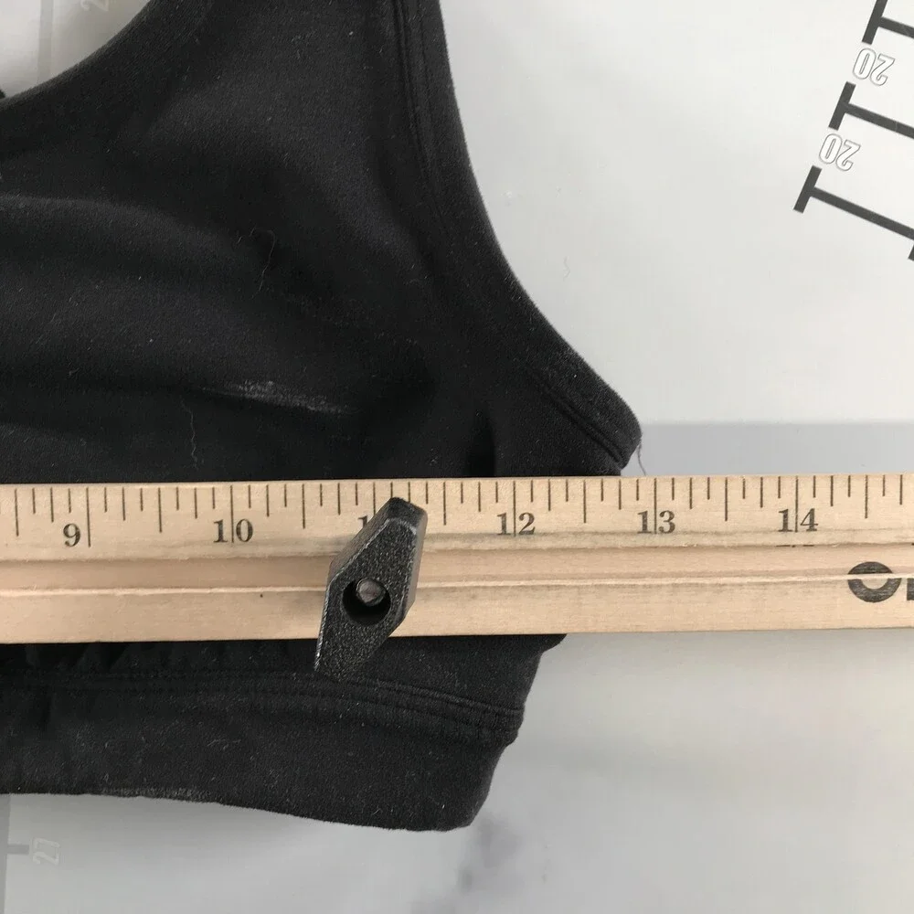 Athleta Sports Bra Womens XS Black Strappy Crossback Mesh Lined Removable Pads - Picture 9 of 14